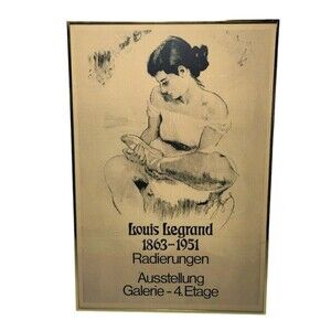 1863-1951 Louis Legrand Radierungen Ausstellung Galerie Ballerina Lithograph Art